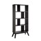 Saltoro Sherpi 65 Inch Modern Bookcase, Four Shelves with Dividers, Flared Legs, Gray-